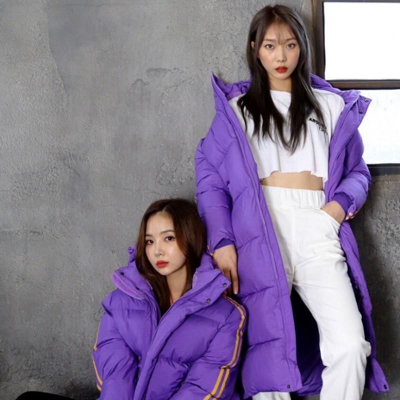 Puma Yutu Men woMen Winter Cold Weather Long Padded Jumper Bench Coat Purple