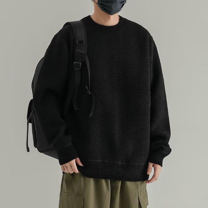Herren-Strickpullover mit schmaler Passform und Rundhalsausschnitt – Herbst-/Winterkollektion 2024