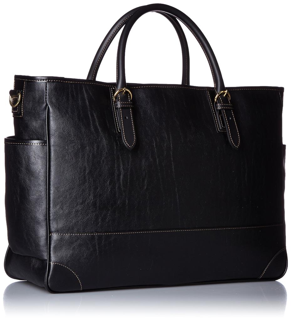 [Mariella] Torba Tote Boston z dodatkiem ze skóry naturalnej, 2-way [Kiwada] Wyprodukowano w mieście Toyooka, prefektura Hyogo, Mekce toreb, Czarna, Rozmiar uniwersalny