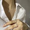 Korean Retro Style Adjustable Zircon Chain Ring for Women