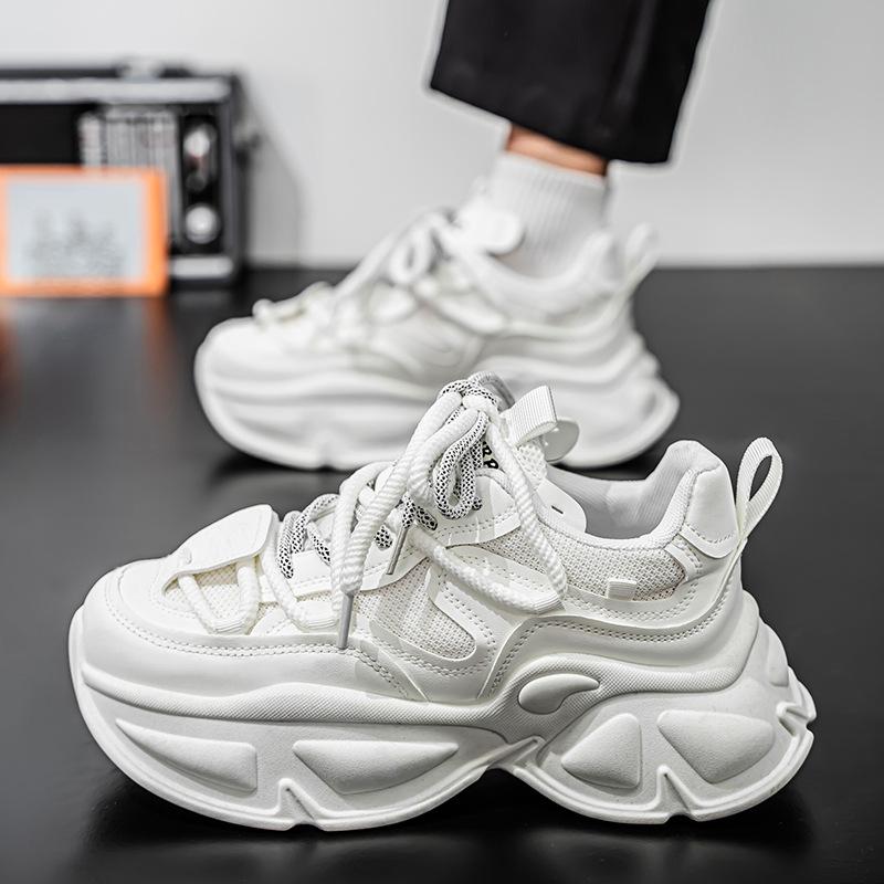 Summer New Breathable Mesh Shoes Trend Versatile Korean Version of Dad Shoes Students Daily Sports and Leisure Shoes Thick Soles Increase