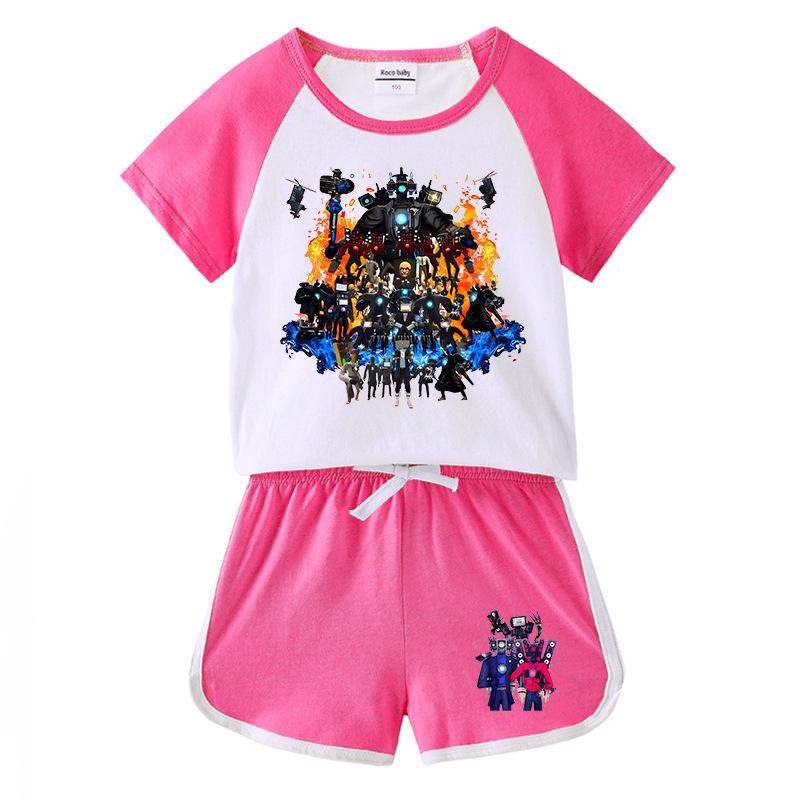 2026 Kids' Summer Outfit: Boys & Girls Short Sleeve T-shirt and Shorts - Casual Sports Two-Piece Set
