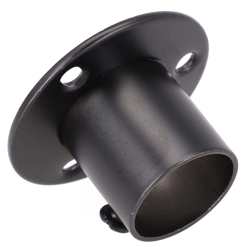 Wardrobe Rail Supports 2pc Anti-rust Black Bracket