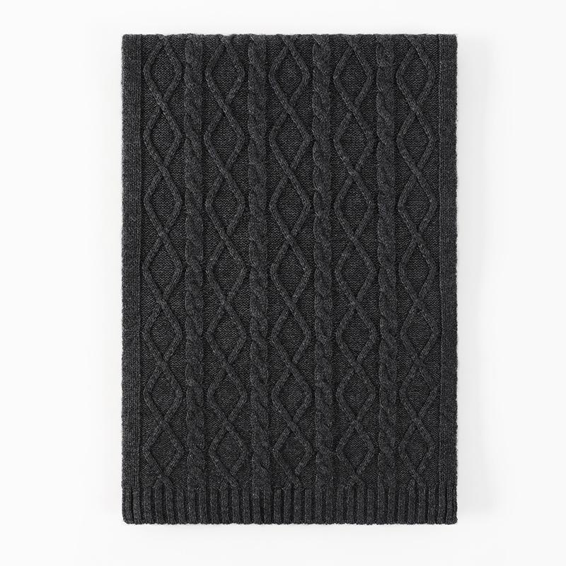 Cashmere scarf men's winter cold-proof woven woven wool scarf women's versatile fashion warm scarf