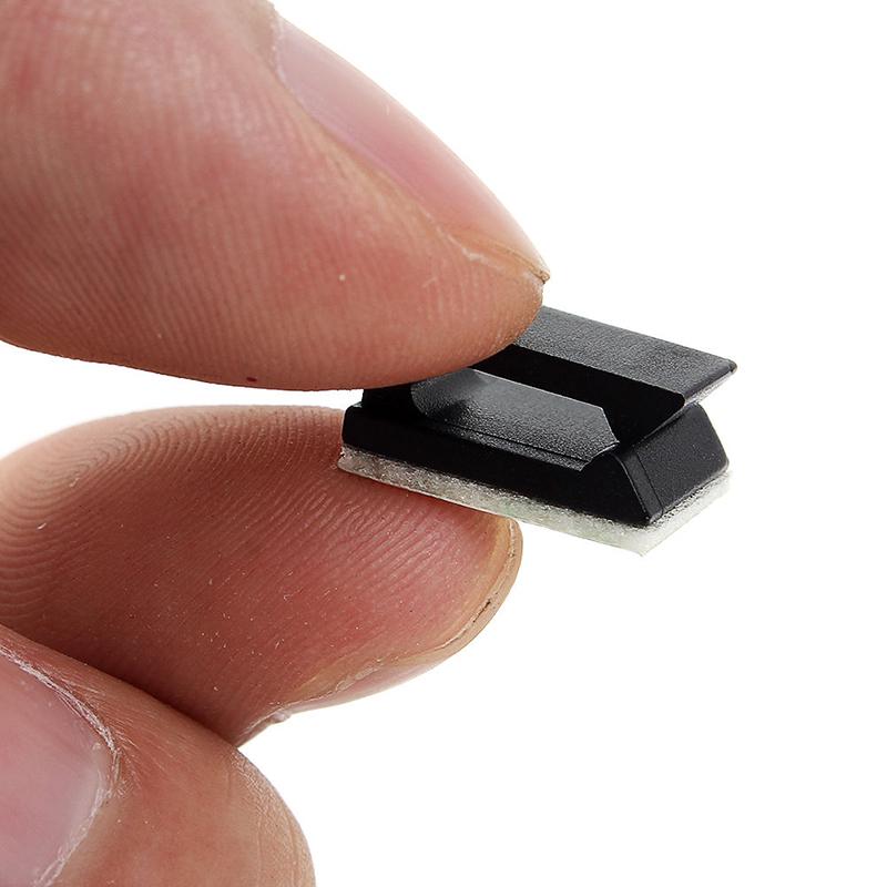 20 PCS Plastic Car Wire Cord Cable Holder Wrapper Pasted Flat Cable Holder Tie Clips Fixer
