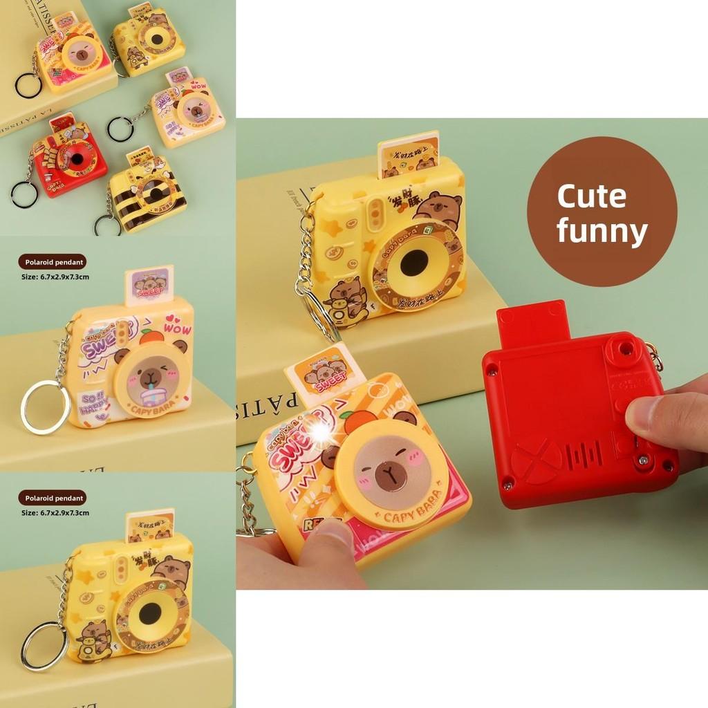 Capybara Camera Flash Keychain With Light And Sound For Kids Gift
