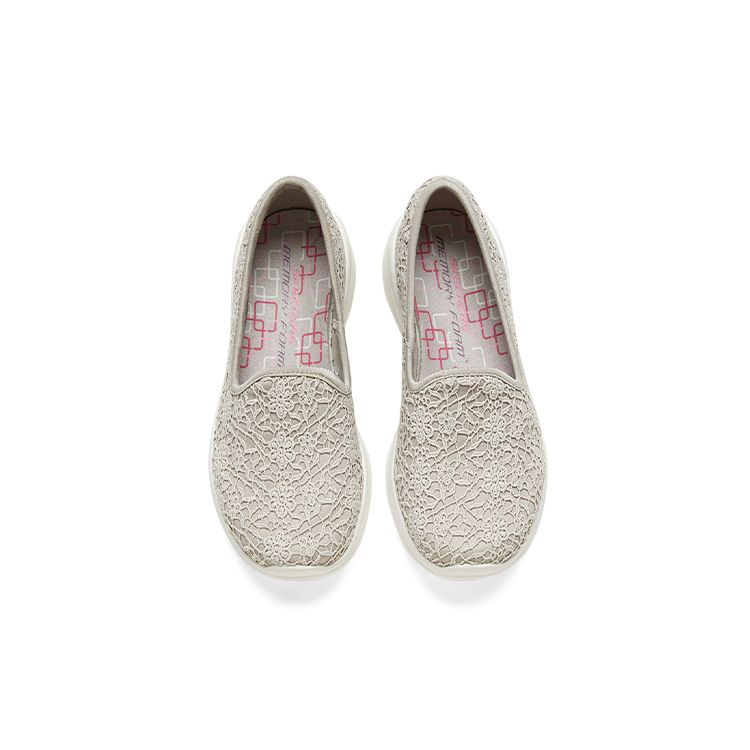 Skechers Scarpe Casual Slip-On Sportive in Tessuto Comode Resistenti Traspiranti Leggere Basse Sneakers da Donna Grigio Marrone 8730068-TPE