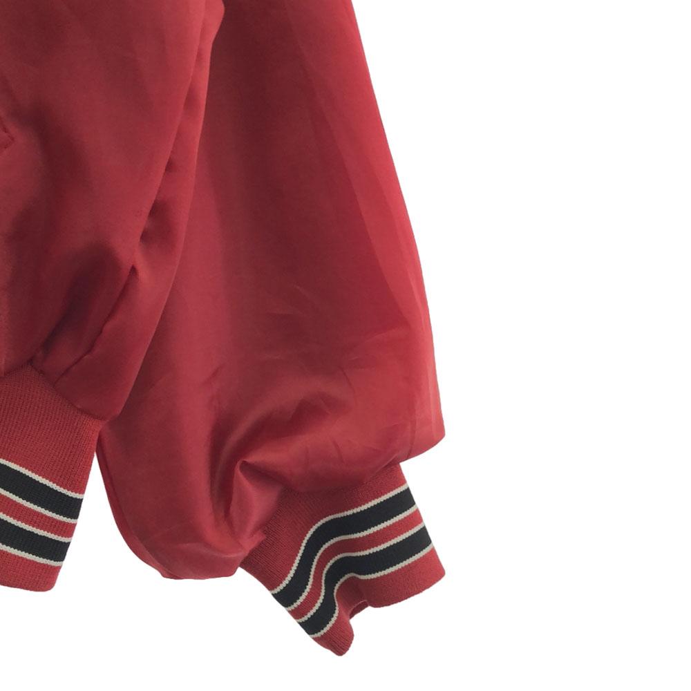 Pla-Jac 80s Made In USA Print Stajan XL Red Nylon Old Men's Used