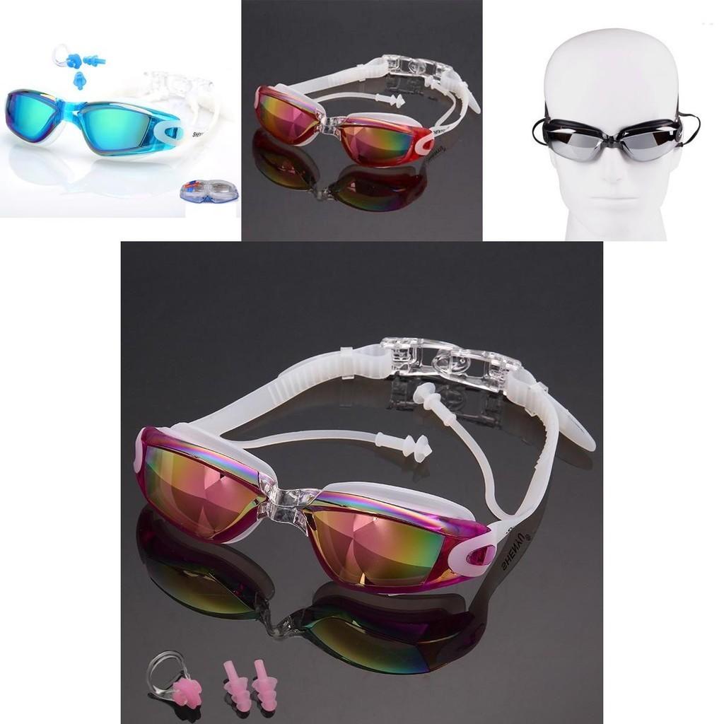 Premium Swimming Glasses Waterproof And Anti-fog Colorful Plating Small Mirror Racing Set For Crystal Clear Vision