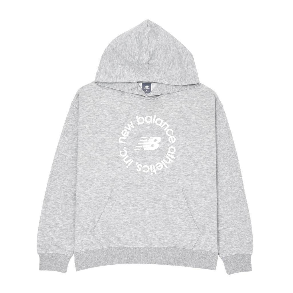 New Balance Sport French Terry Oversized Graphic Hoodie AG Women's (Fleece Lining) (WT43507) (Athletic Gray)