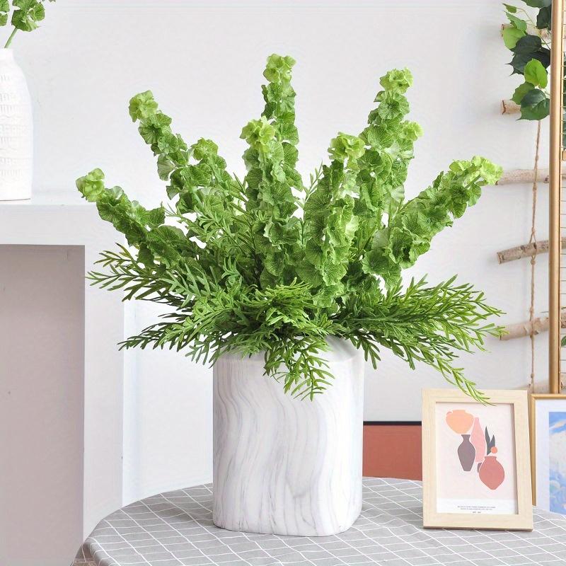 3PCS Simulated Shell Leaf Artificial Flower Bell Grass Flower Bells of Ireland Arrangement Home Office Arrangements Indoor Outdoor Decoration