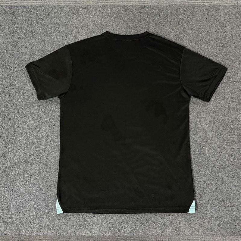 Mens Bamboo Fiber Soccer Jersey Short Sleeve Black Away Kit Guatemala Fans Fall Winter