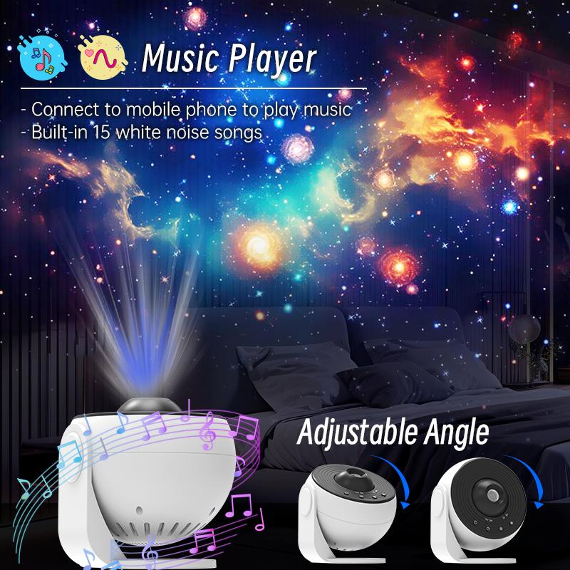 BEPAN Star Projector Galaxy Night Light HD Lmage Disc Upgraded Planetarium Projector With Remote Control Bluetooth Function For Room