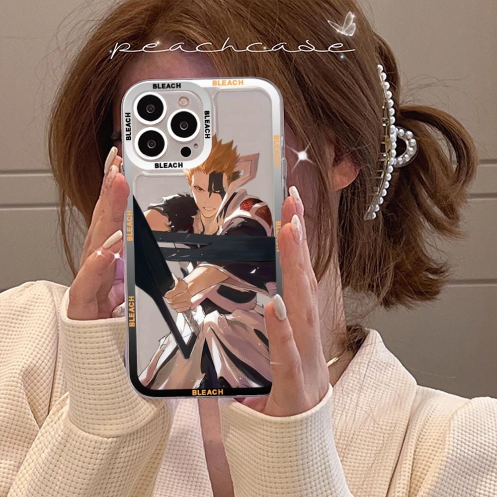 Anime Bleach Kurosaki Ichigo Phone Case For iPhone 15 11 12 13 14 Mini Pro Max XR X XS TPU Clear Case