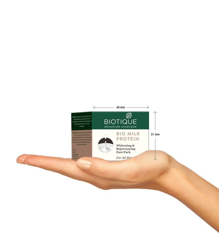 Biotique Bio Milk Protein Whitening & Rejuvenating Face Pack For All Skin Types, 50g & Bio Papaya Revitalizing Tan Removal Scrub, 75g