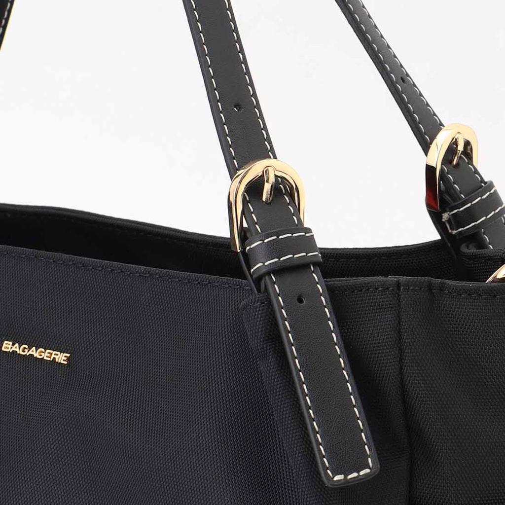 Labagagery Polyester Canvas 2-Way Mini Tote Bag B008703 Black (10)