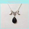 Vintage Moon Goddess Necklace With Geometric Pendant For Women