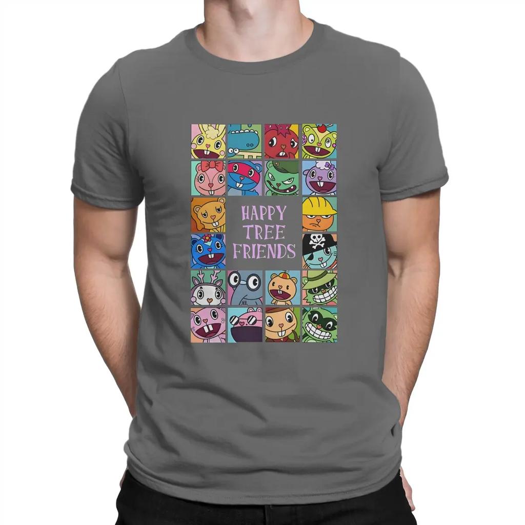 Happy Tree Friends Creative TShirt for Poster Round Neck Basic T Shirt Hip Hop Birthday Gifts Tops Unisex