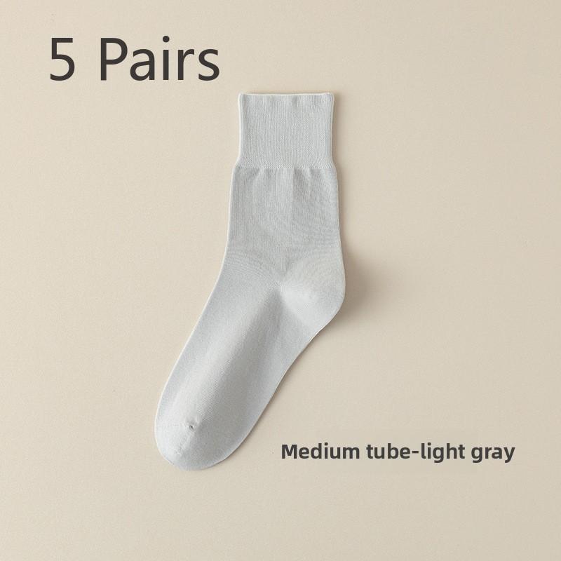 5 Paar Mittelhohe Socken Damen Sommer Dünne Lockere Socken Damen Knochenlose Monatssocken Damen Socken