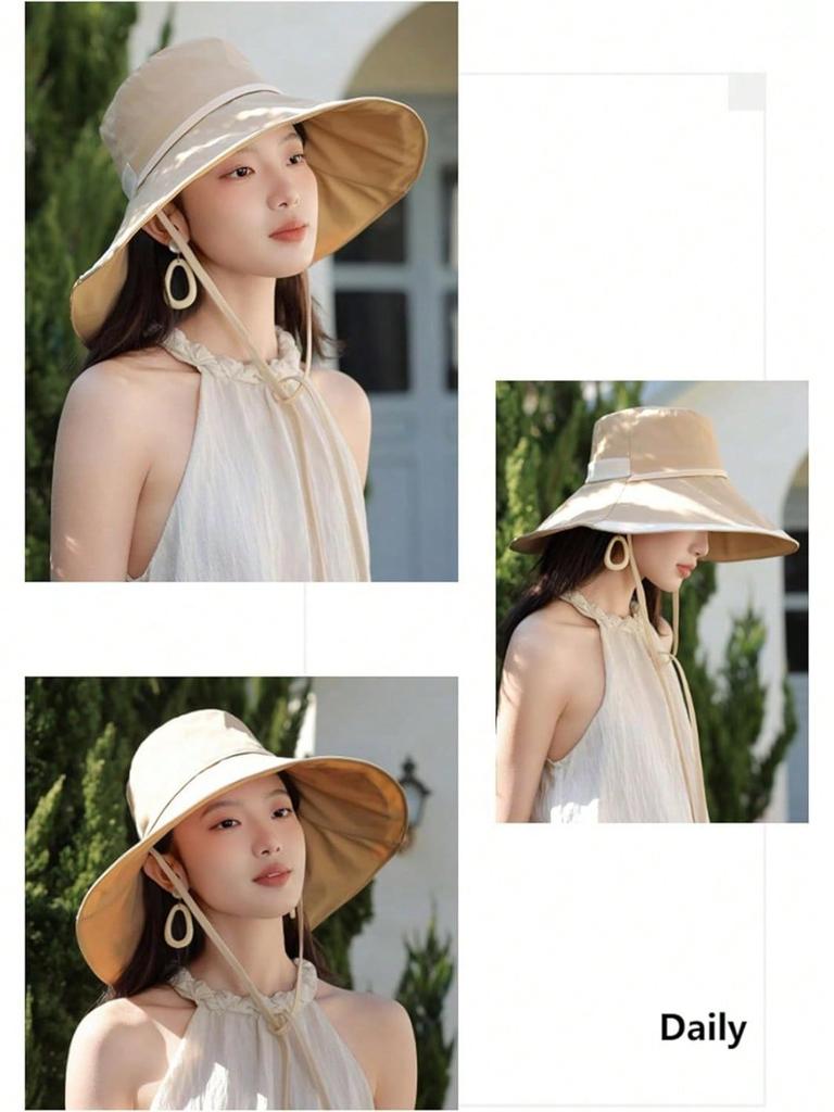 Women's Outdoor--Foldable-Hats Wide-Brim Beach Fishing Hat