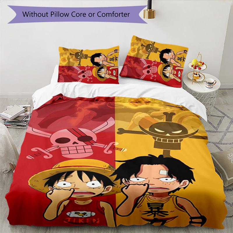 ONE PIECE 3pcs Bedding Set Duvet Cover Closure Includes 1 Duvet Cover & 2 Pillowcases for All Seasons Bedroom Home Dorm Decor