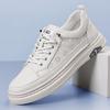 2025 Spring and Autumn New Men's Sports Casual Leather Shoes Men's Handmade Online Versatile Board Shoes Trend Little White Shoes 6618
