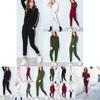 Women's 2 Pcs/set Tracksuits Comfy Striped Loungewear With O-neck And Drawstring