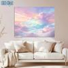 2D Flat. 1pc Fantasy Rainbow Cloud Theme Banner Background Fabric Fantasy Rainbow Decoration