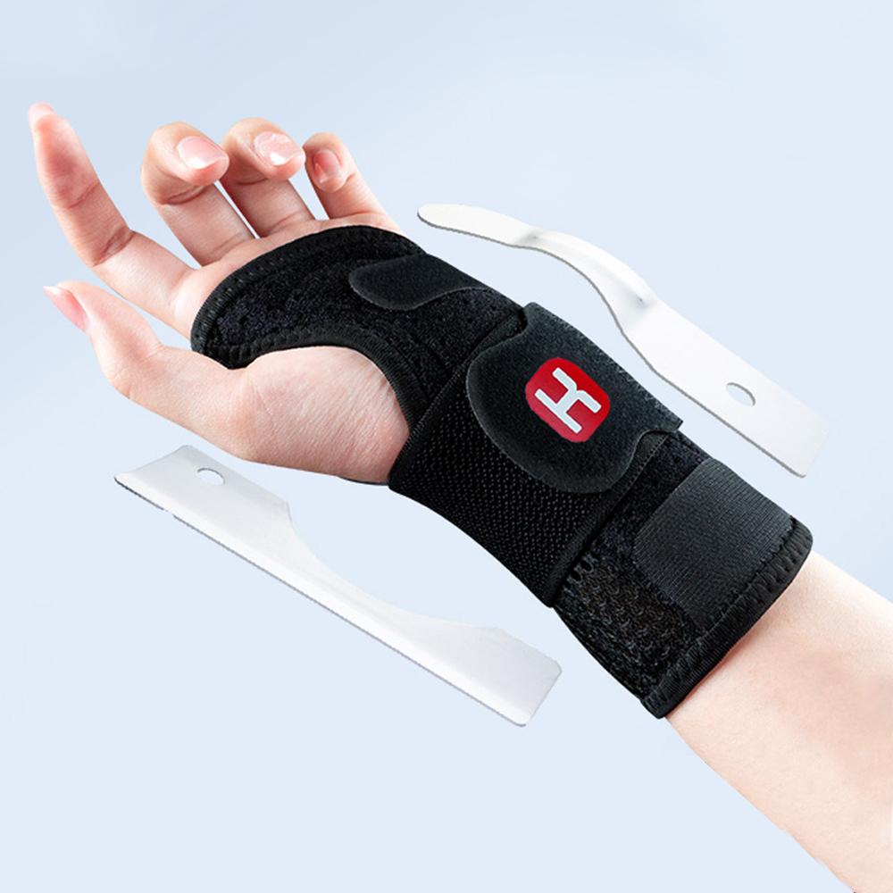 Comfortable and breathable double-support wrist compression brace, adjustable size to stabilize wrist joints, suitable for both
