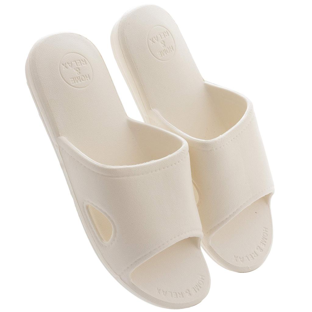 Nordic Size L [mianshe] Ultra-Lightweight Sandals/Slippers, Hygienic, Comfortable, Non-Slip, Unisex, Ivory,