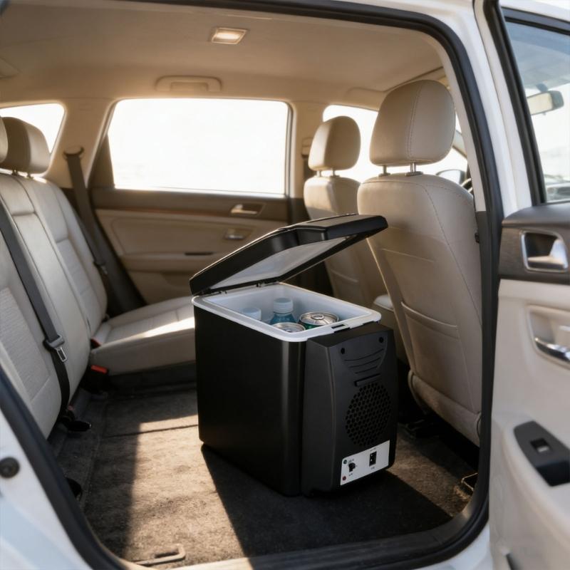 6L Travel Car Refrigerator Featuring Cooling And Heating Function Ideal For Camping And Road Trips