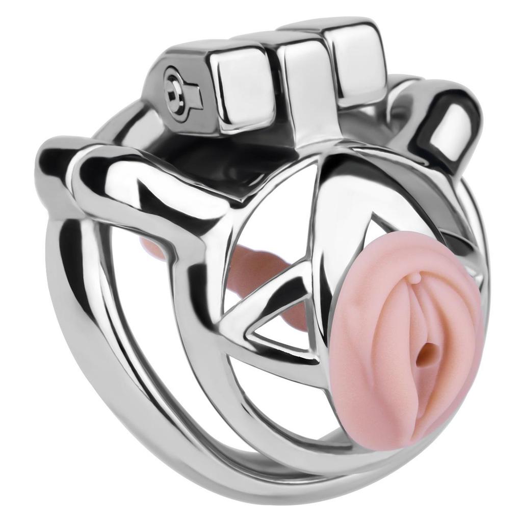 FRRK Men's Stainless Steel Cock Chastity Lock - Adult Toy