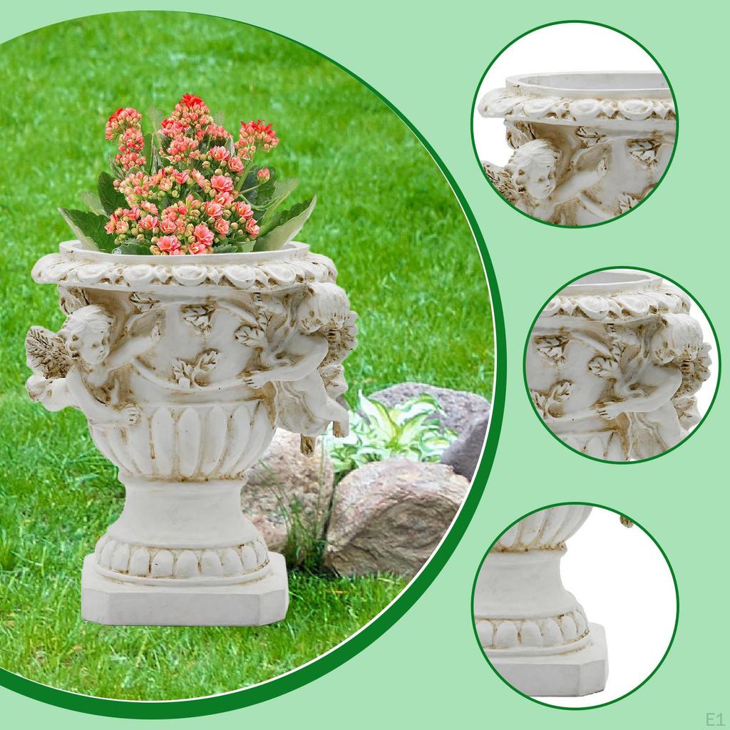 Angel Flowerpot Statue Adornment Unique Retro Creative Garden Planter Pot for