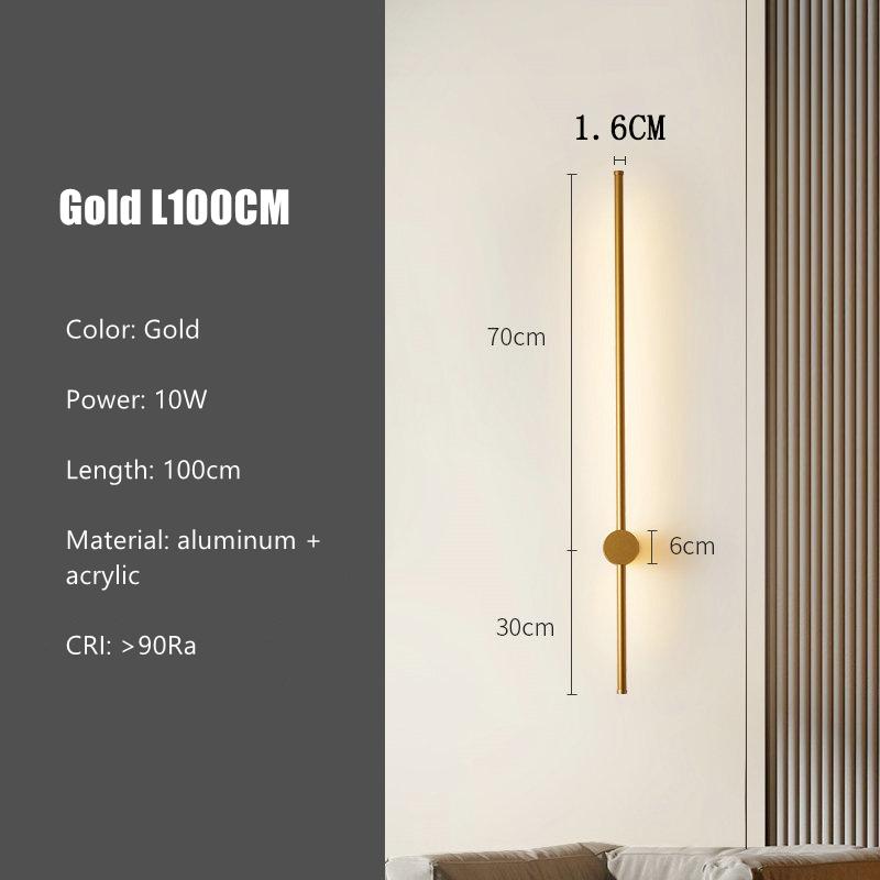 Modern Long Strip LED Wall Lamp Rotatable Living Room Bedroom Simple Linear Light Sofa Background Decor Sconce Lighting Fixture