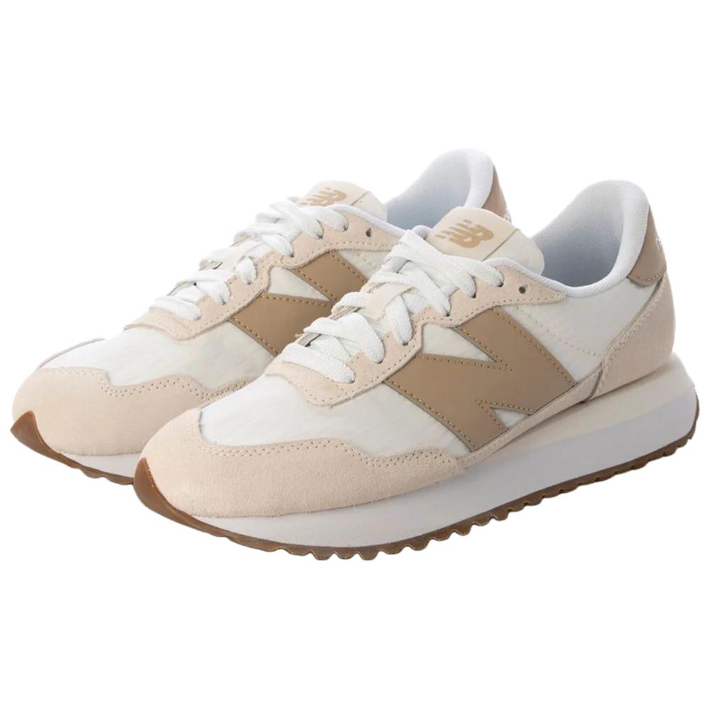 New Balance Nb 237 Leather Versatile Comfortable Low-Top Lifestyle Casual Shoes Women sneaker Beige WS237HTB