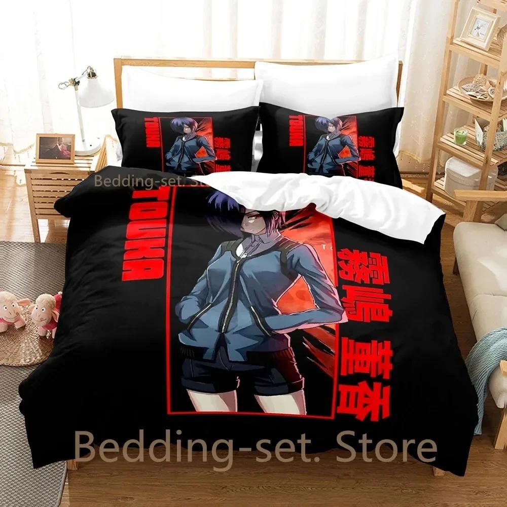 Tokyo Ghoul Touka Kirishima Bedding Set Single Twin Full Queen King Size Bed Set Adult Kid Bedroom Duvetcover Sets Anime