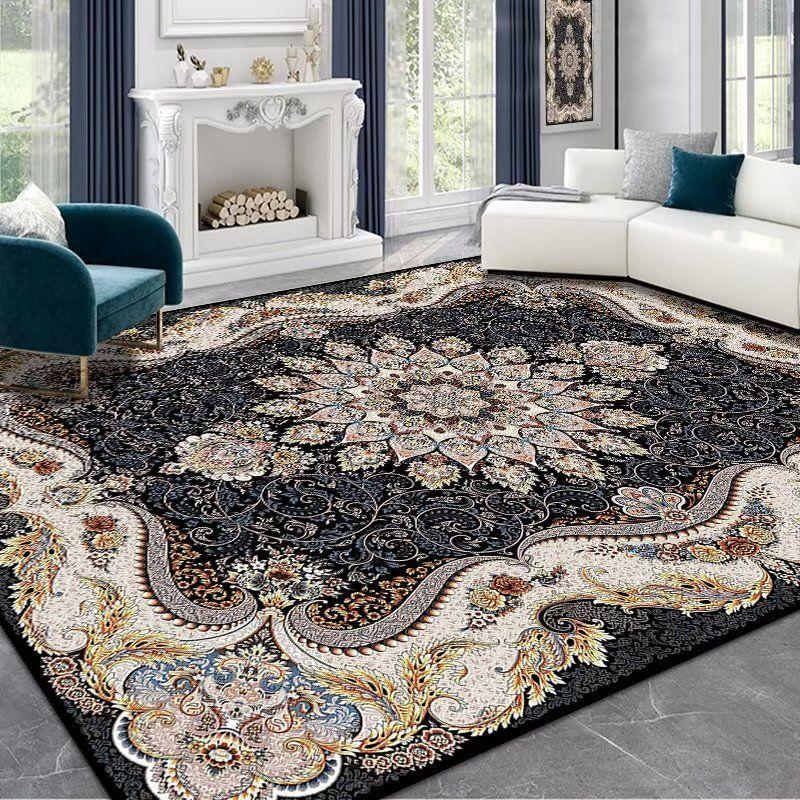 Alfombra de Estilo Persa para Sala de Estar Decoración del Hogar Alfombra Retro para Salón Alfombra Suave para Dormitorio Alfombras Antideslizantes de Noche Lavable 200x300 200x300cm 78.7x118in