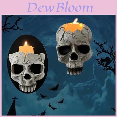 Stylish Gothic Skull Wall Lamp For Halloween Decor Featuring Unique Resin Craftsmanship