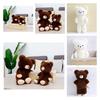 Soft And Cuddly Down Cotton Teddy Bear Plush Toy, Fox Fur Fabric, White And Brown, 46cm/36cm