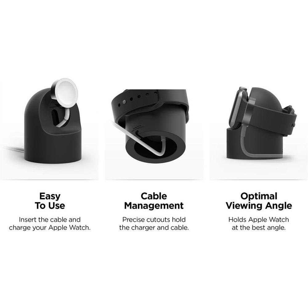 Ladeständer für Apple Watch Serie 9 8 Ultra 7 6 5 SE 4 3 2 Ladestation Silikonhalterung iWatch Ladekabelhalter