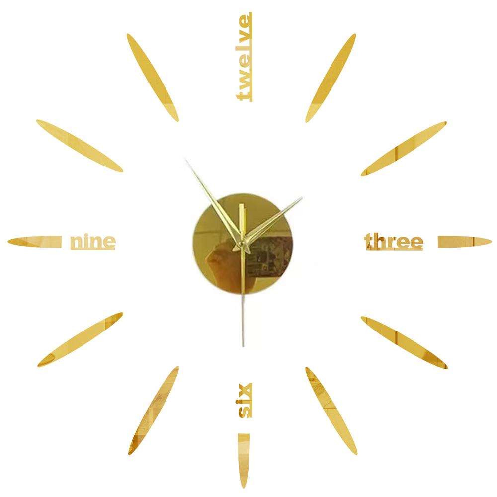 3D Wall Clock DIY Mirror Wall Stickers Home Decor Quartz Needle Watch Living Room Removable Art Decal Sticker Reloj De Pared Hot