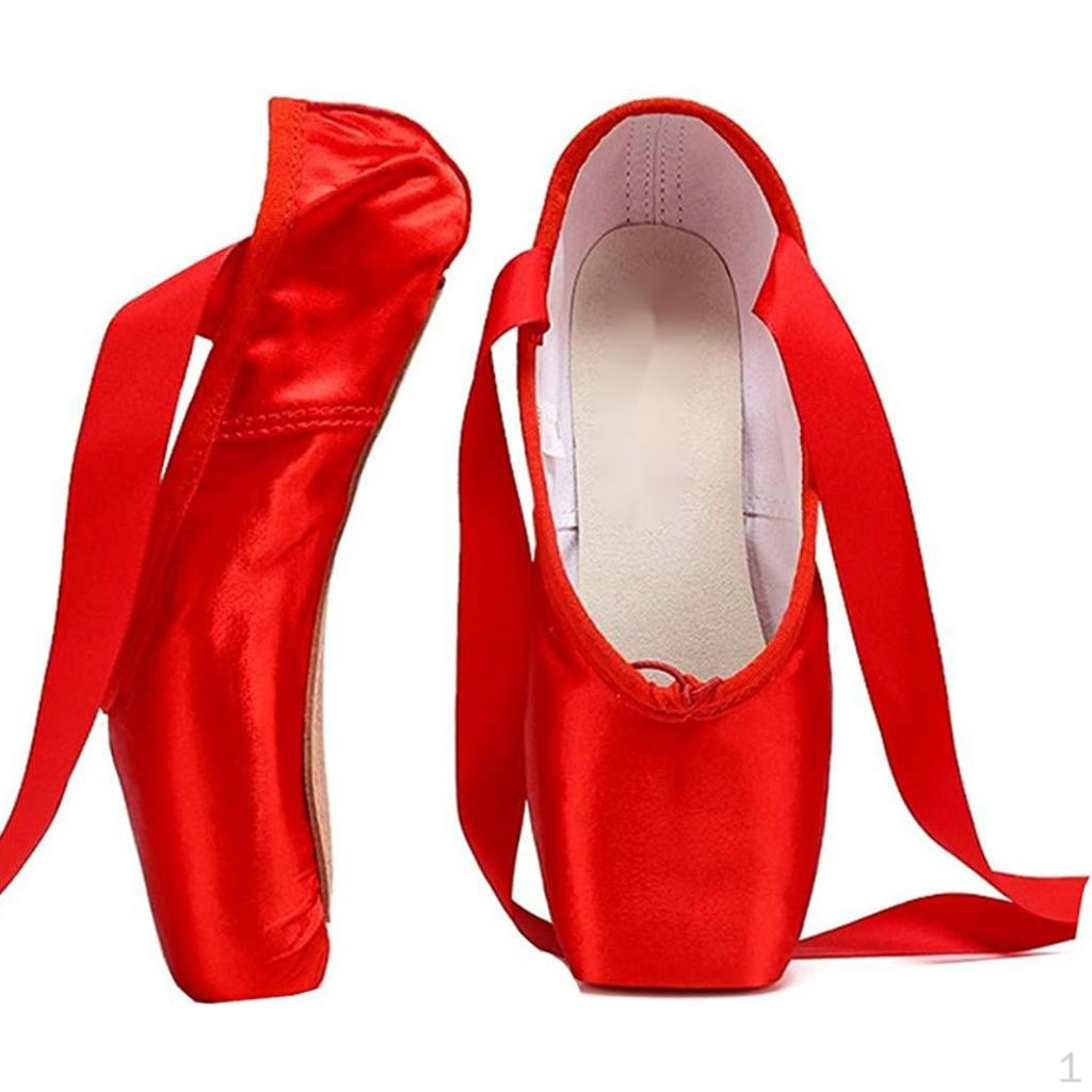 

Профессиональные балетные пуанты для девочек и дам с лентами Red 37