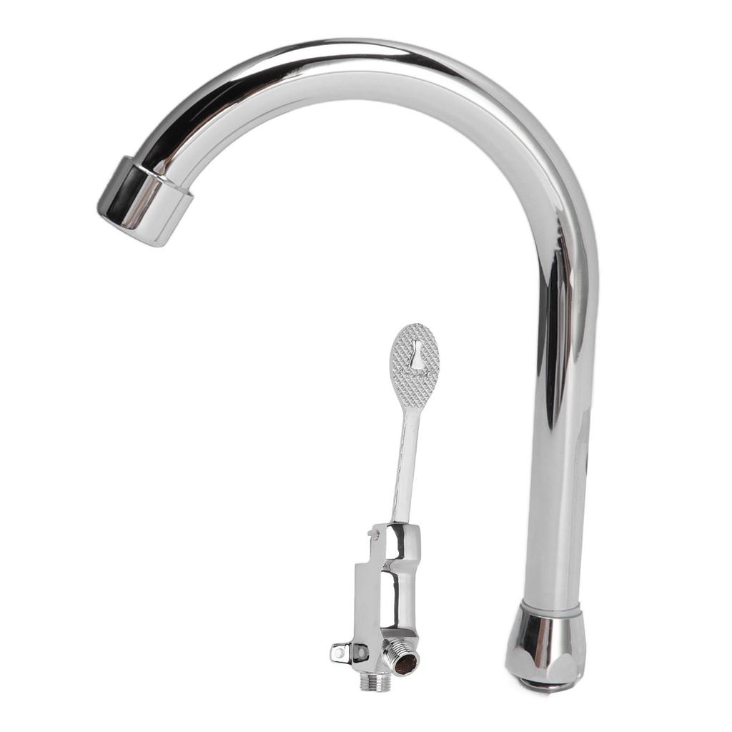 Fußpedal Wasserhahn Set Edelstahl Hände Frei Silber Touchless Bodenmontage Fußsteuerung Wasser
