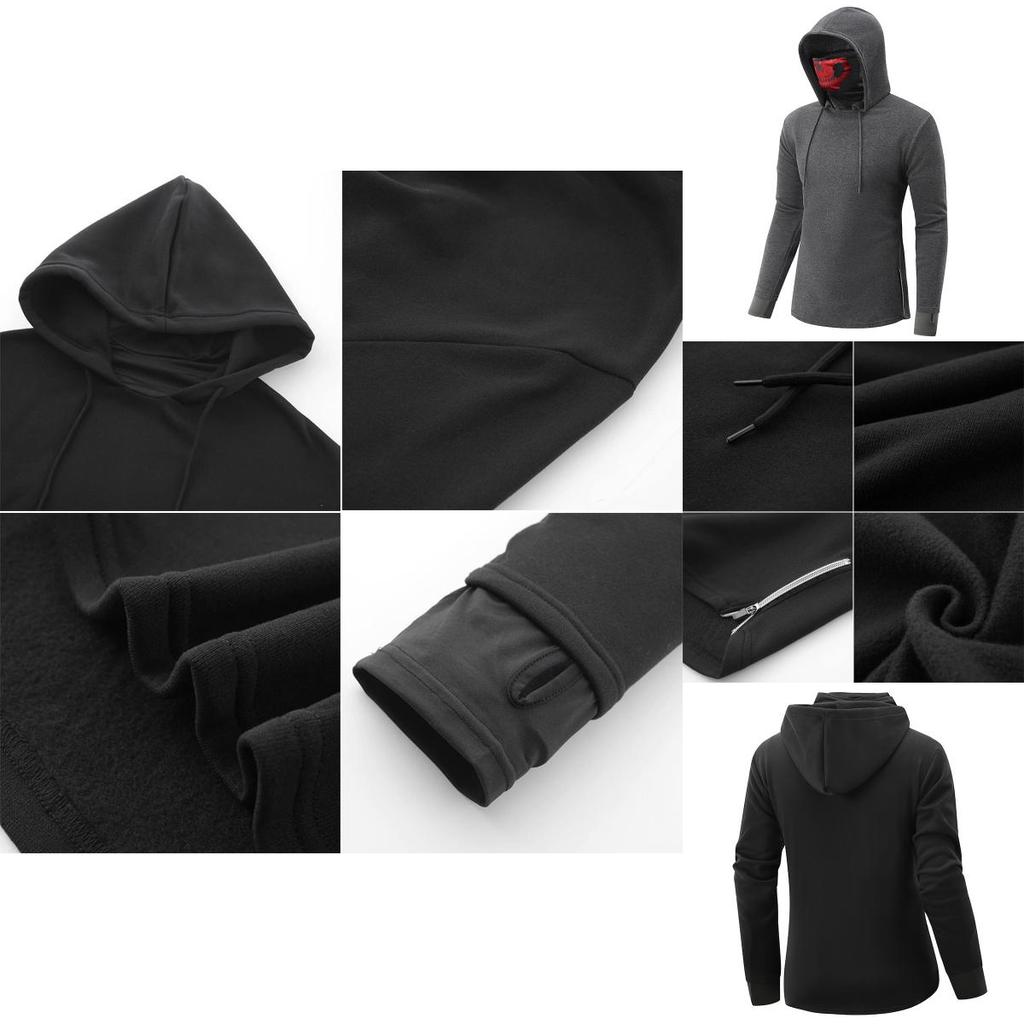 Comfortable Men's Drawstring Pullover Hoodie Sweater With Moisture Wicking