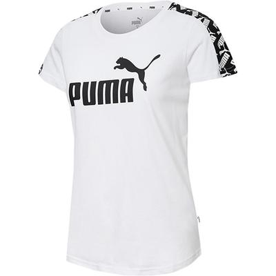 Printed Sport Casual Round Neck Short Sleeve T-Shirt Women Tops White 583821-02