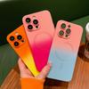 Applicable To Iphone14 Two-color Gradual Change Magnetic Mobile Phone Case Apple 13 Comes with High Definition Lens Film 12 Soft Protective Case