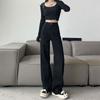 Black Straight Jeans Women's Years Pear-shaped Figure Trousers Large Size High Waist Narrow Wide Leg Trousers Jeans for Women Long Denim Pants