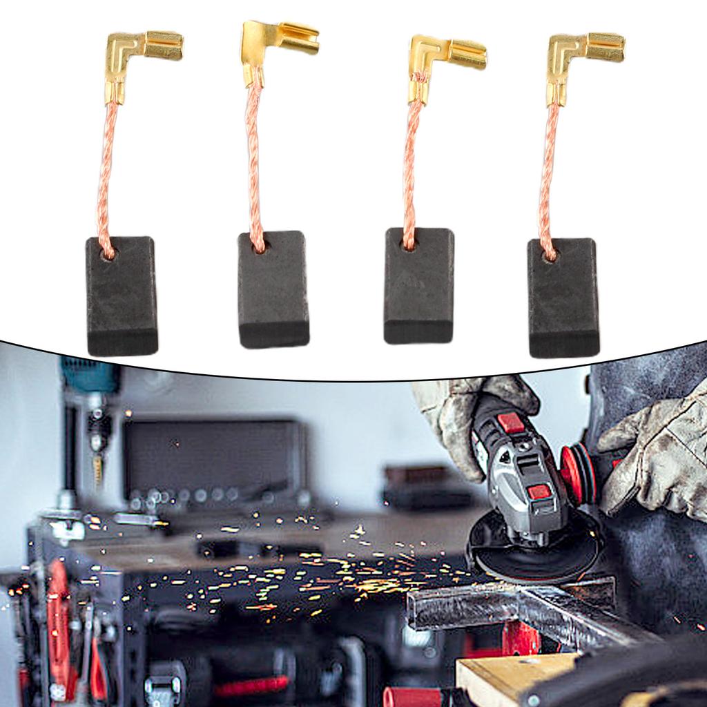 Width 9mm Carbon Brushes 4 Pcs Carbon High Quality