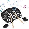 Electronic Drum Set Hand Roll Drum Set 9 Pads MIDI Interface Supports DTX Games Without Speaker Holiday Birthday