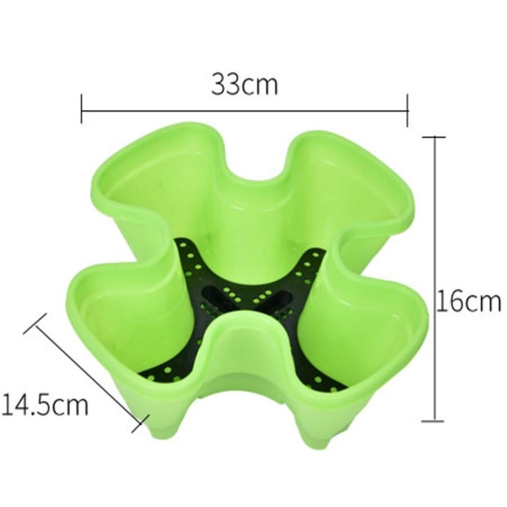 3/4 Petal Vertical Pot Plastic Planting Container Durable Stackable Flower Pot  Home
